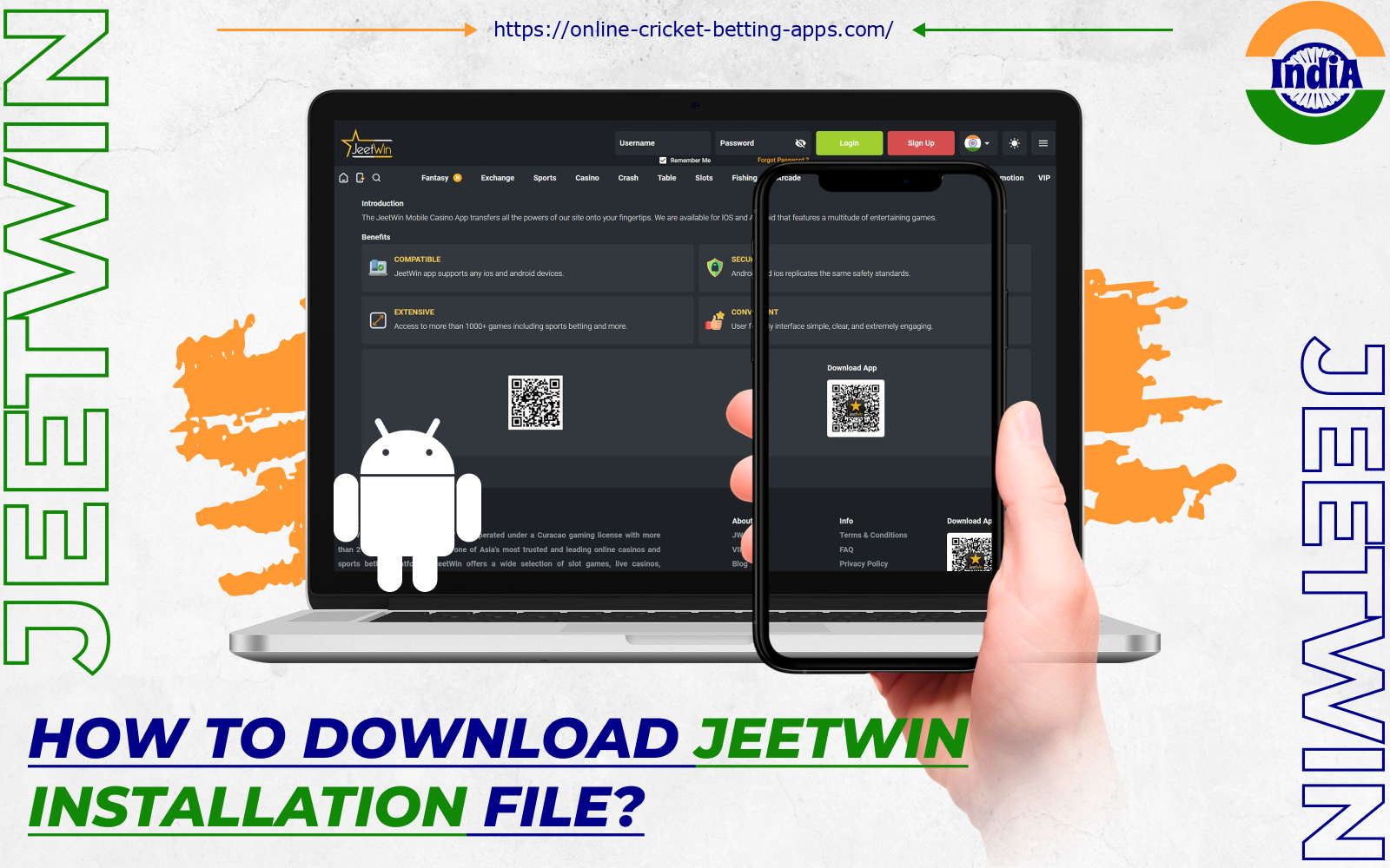 To install the app on Android, a user from India needs to first download the APK of the Jeetwin app