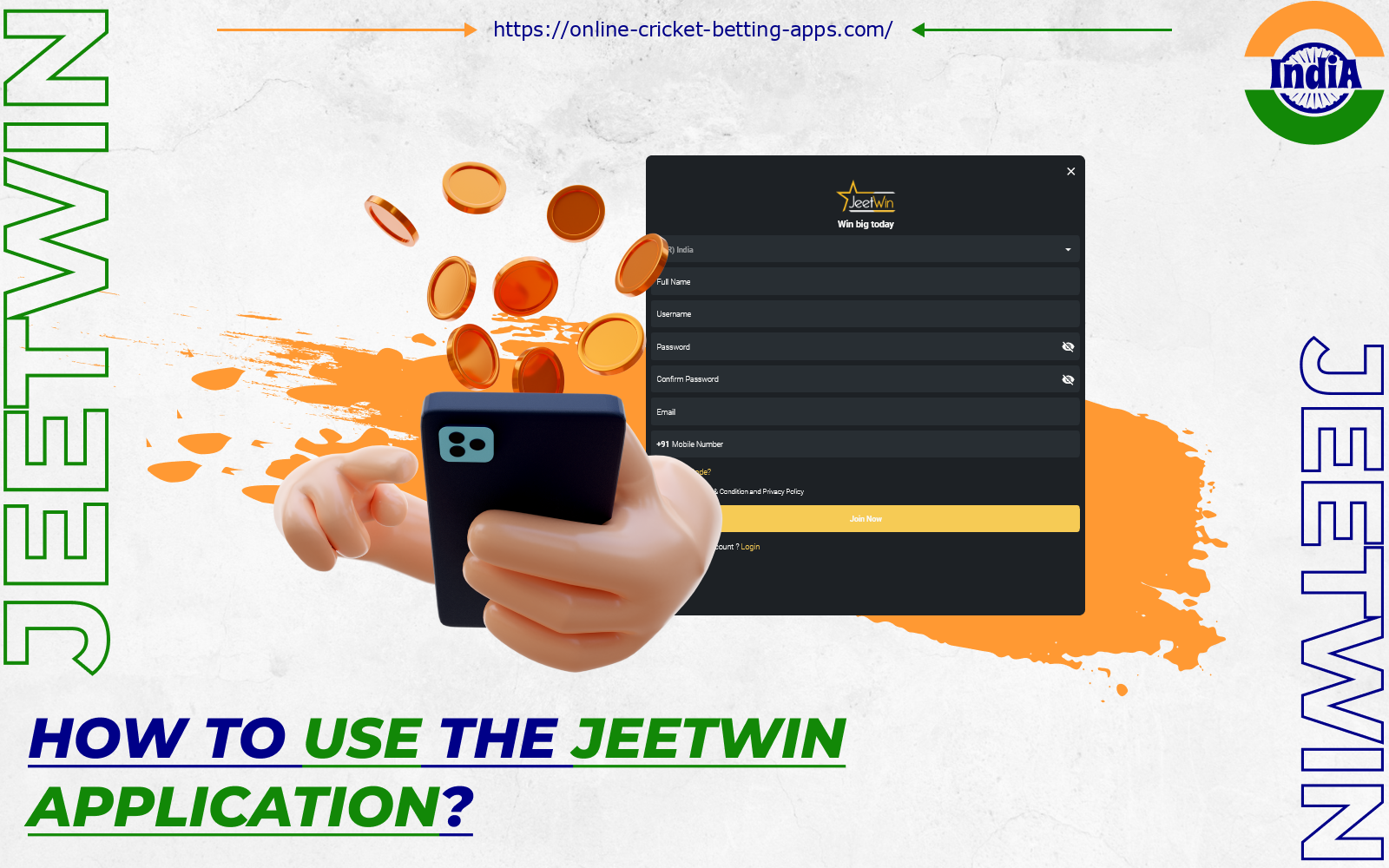 Any Indian user above 18 years of age can start gambling on the Jeetwin app after registering and making a deposit