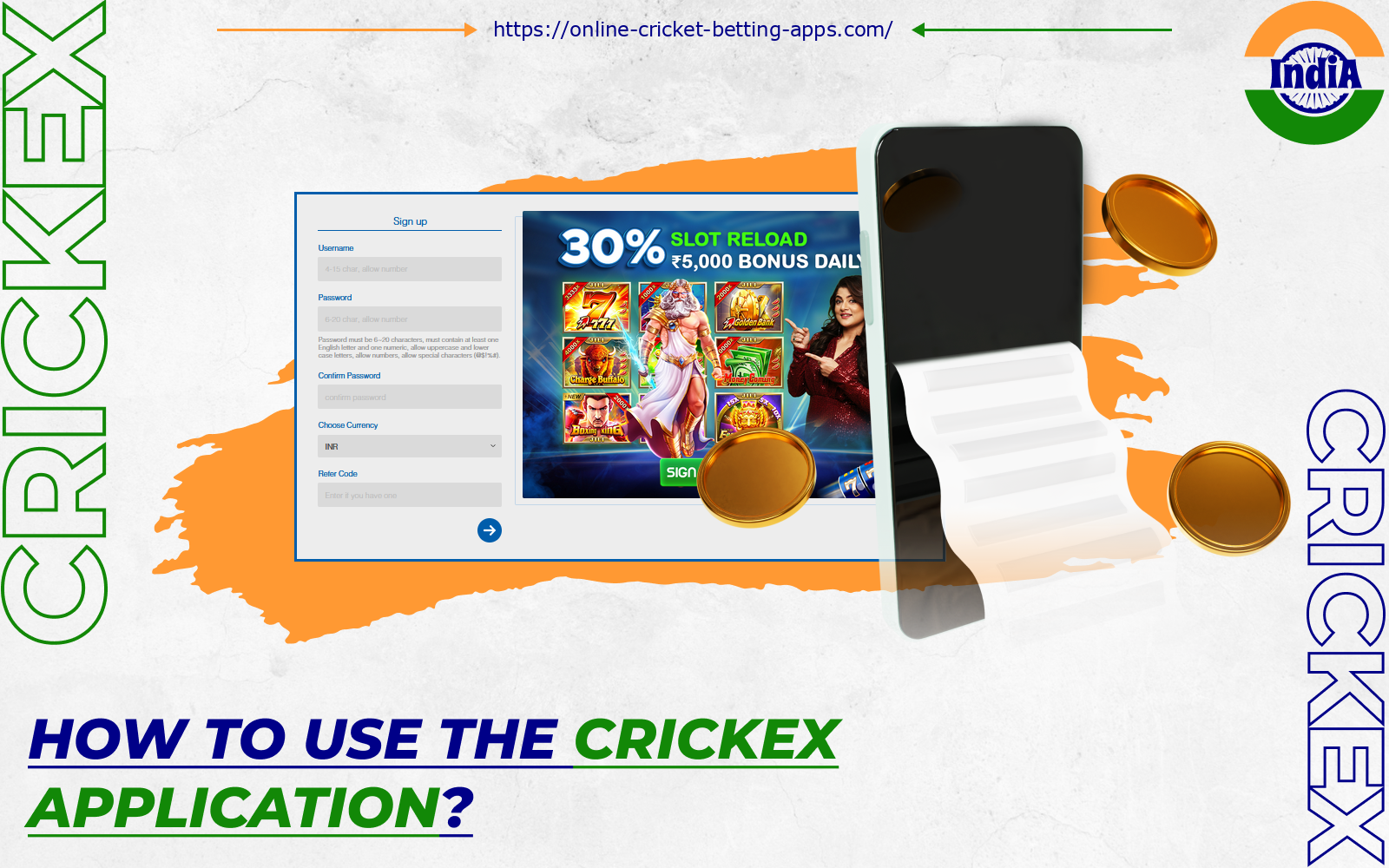 To start gambling on the Crickex app, Indians need to register and make a deposit