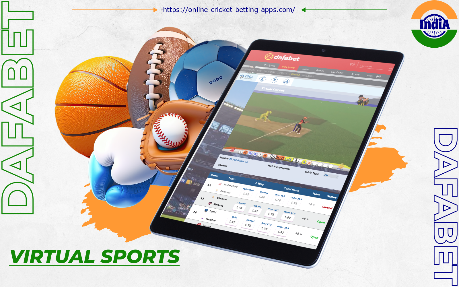 Dafabet users from India can bet on virtual sports