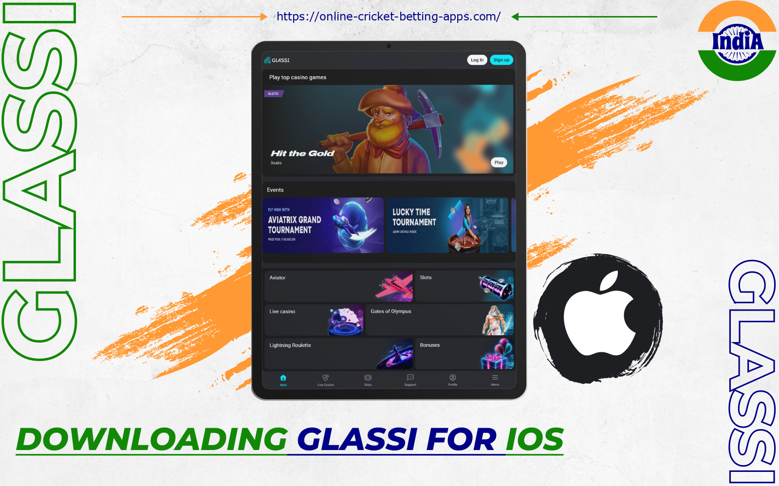 Glassi Casino has a user-friendly and functional app for Indian players on iOS