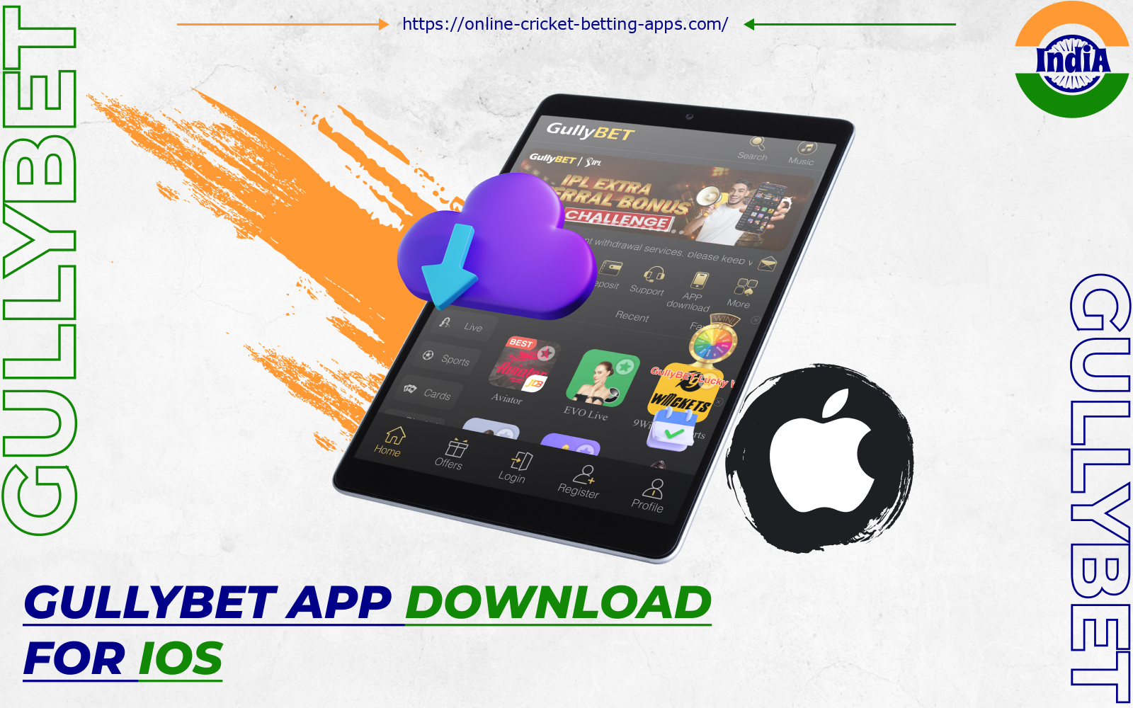 After installing the GullyBet app on iOS, players from India will be able to bet on sports and play casino games
