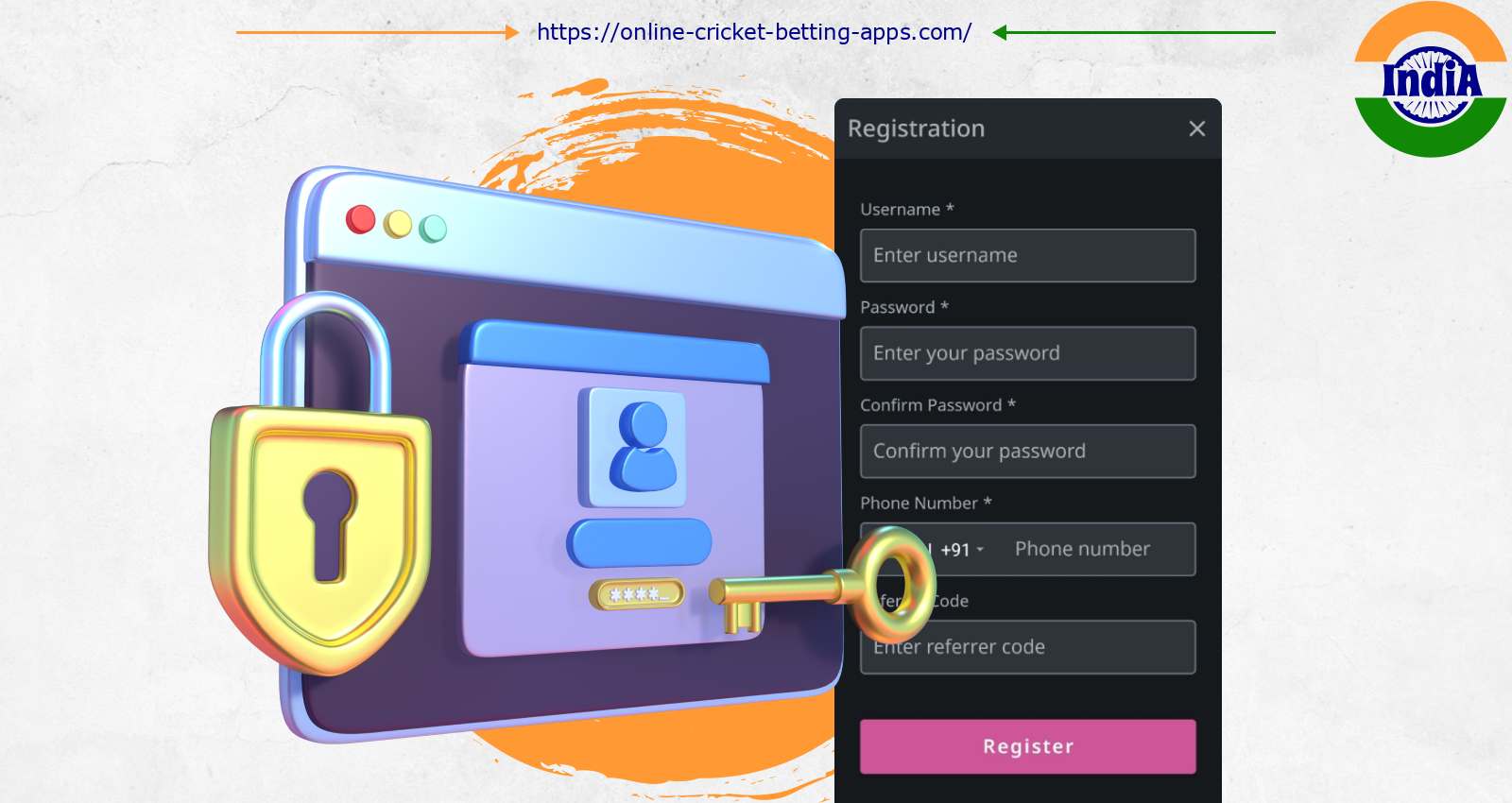 To start betting on cricket matches you need to register on the selected bookmaker's website