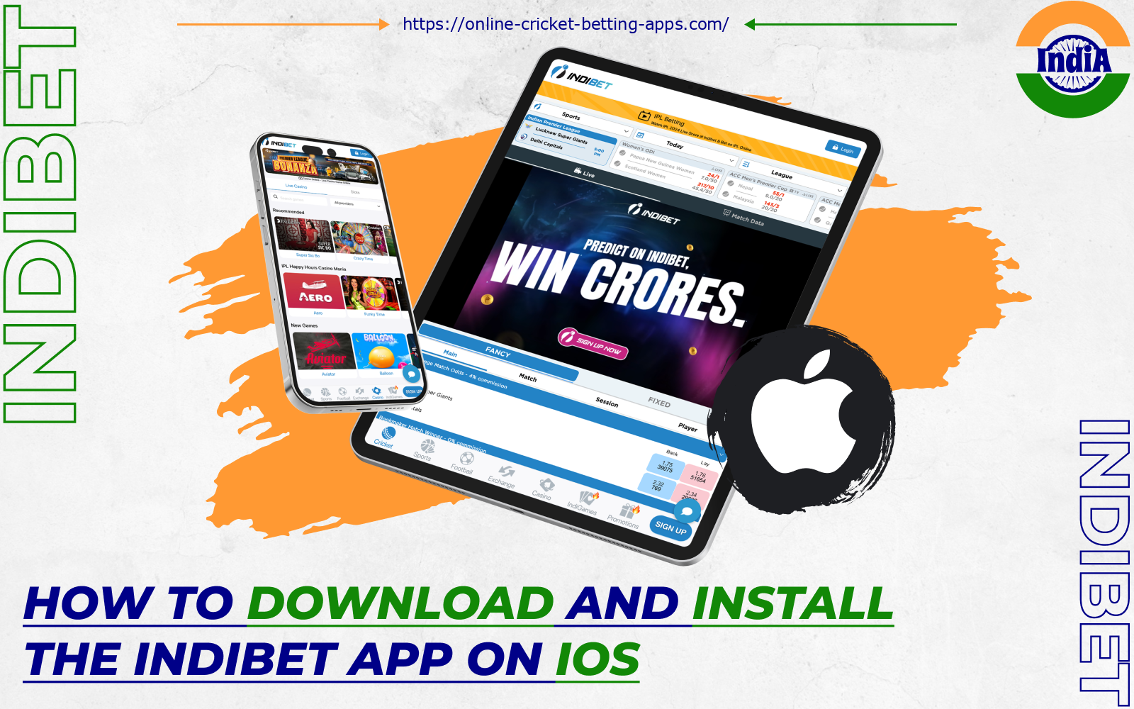 Bettors from India can easily install Indinet on their iOS smartphone and place bets at any convenient time