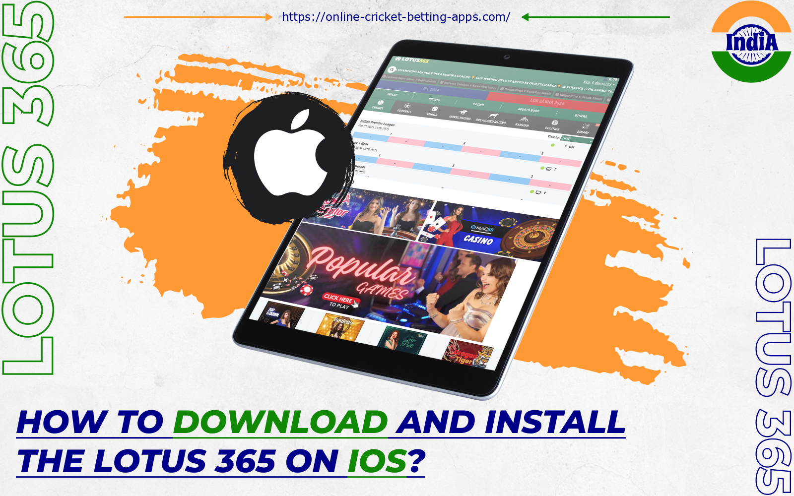 Players from India can easily download Lotus365 on their iOS smartphone and bet at any convenient time