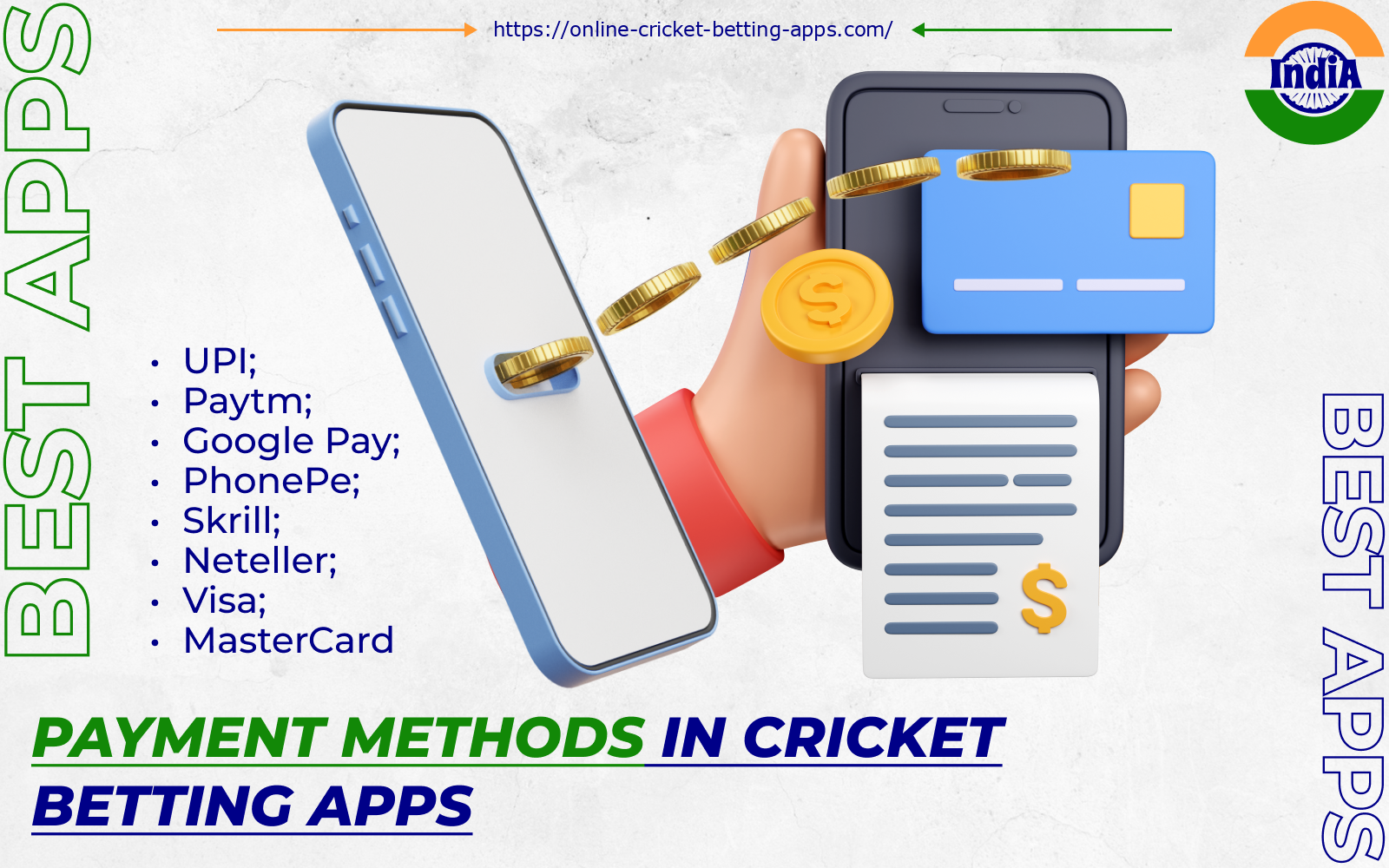Convenience of payments is very important in cricket betting and the best bookmakers in India are adding popular payment systems for INR transactions