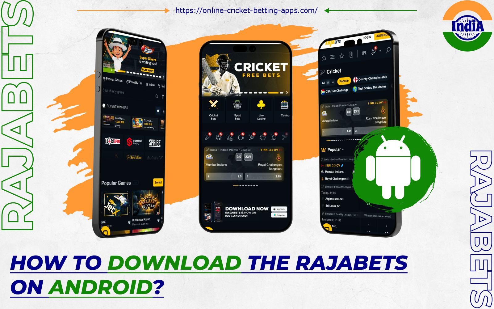 The Rajabets app can be downloaded to any Android device after which all betting options will be available