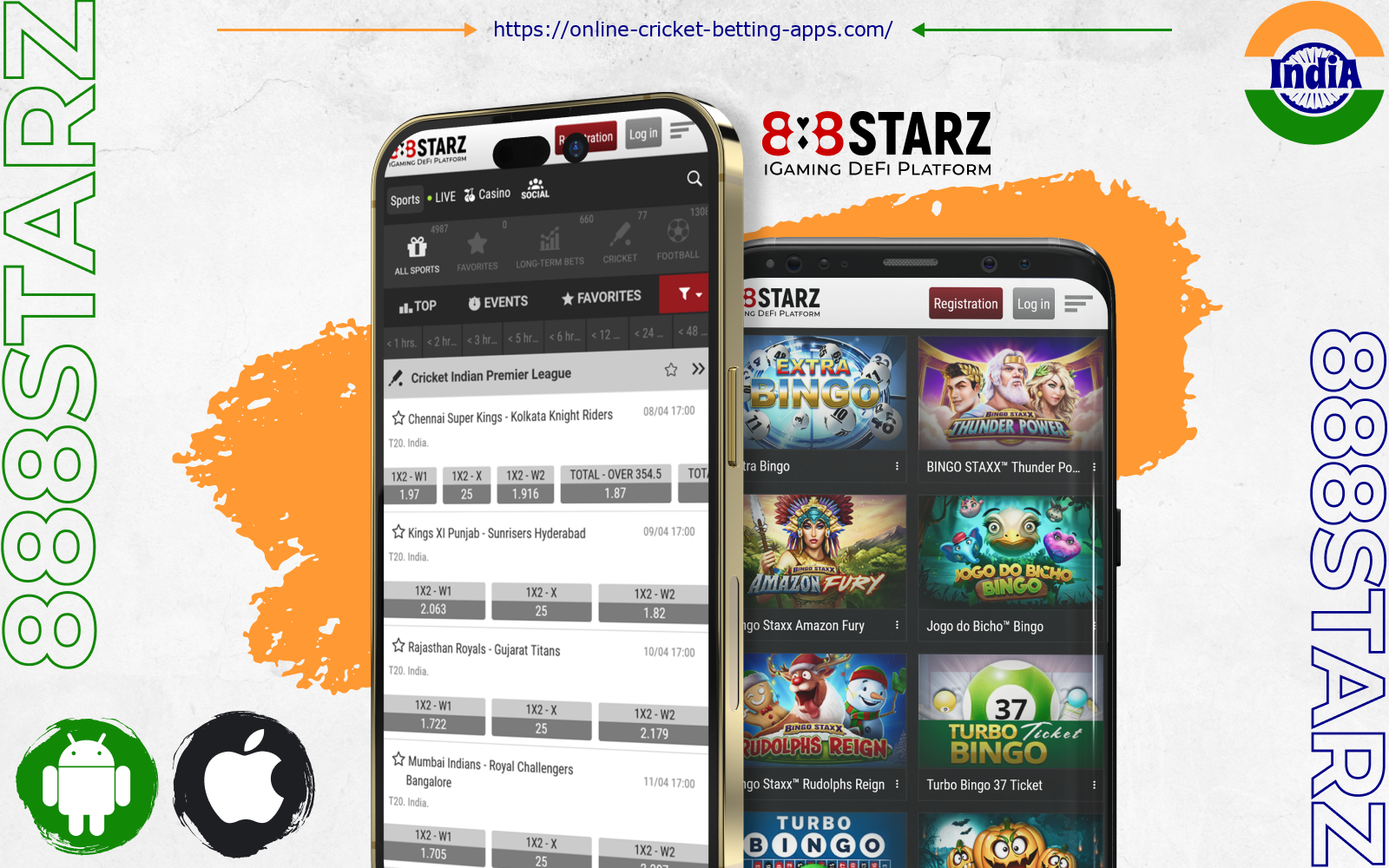 The 888starz app for Android and iOS is perfectly optimised for comfortable play and definitely deserves a place in the list of best cricket betting apps in India