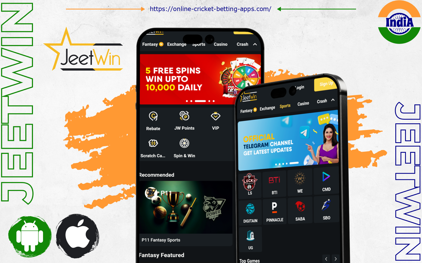 Jeetwin one of the best cricket betting apps will allow Indian bettors to quickly find the right match and navigate between sections