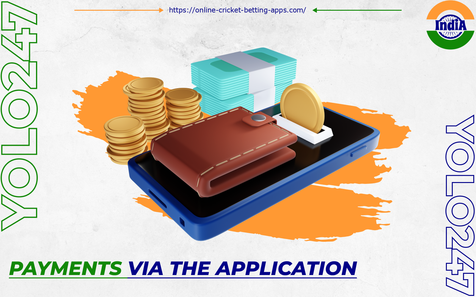 Using the Yolo247 app, users can top up their INR account balance or withdraw their winnings