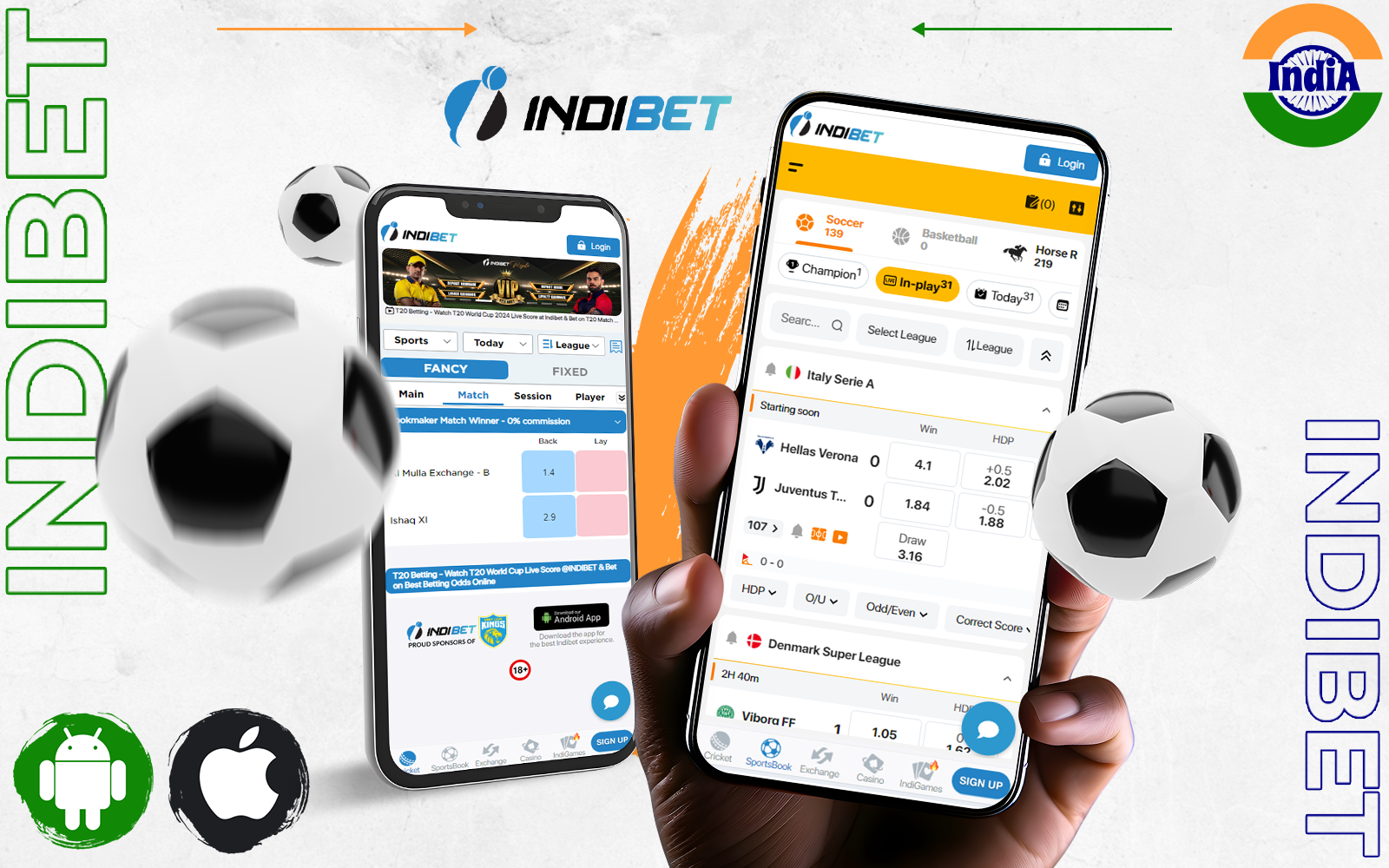 India's best soccer betting app Indibet