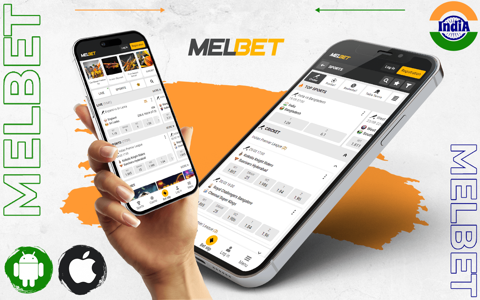 Melbet's IPL betting app for Android and iOS with a great bonus offer