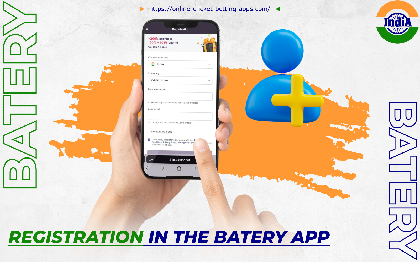 To start playing on the Batery app, Indian players need to register on the website or app