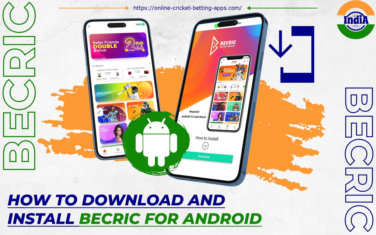 After installing the Becric app on Android, players from India will be able to bet on sports and play games at any time