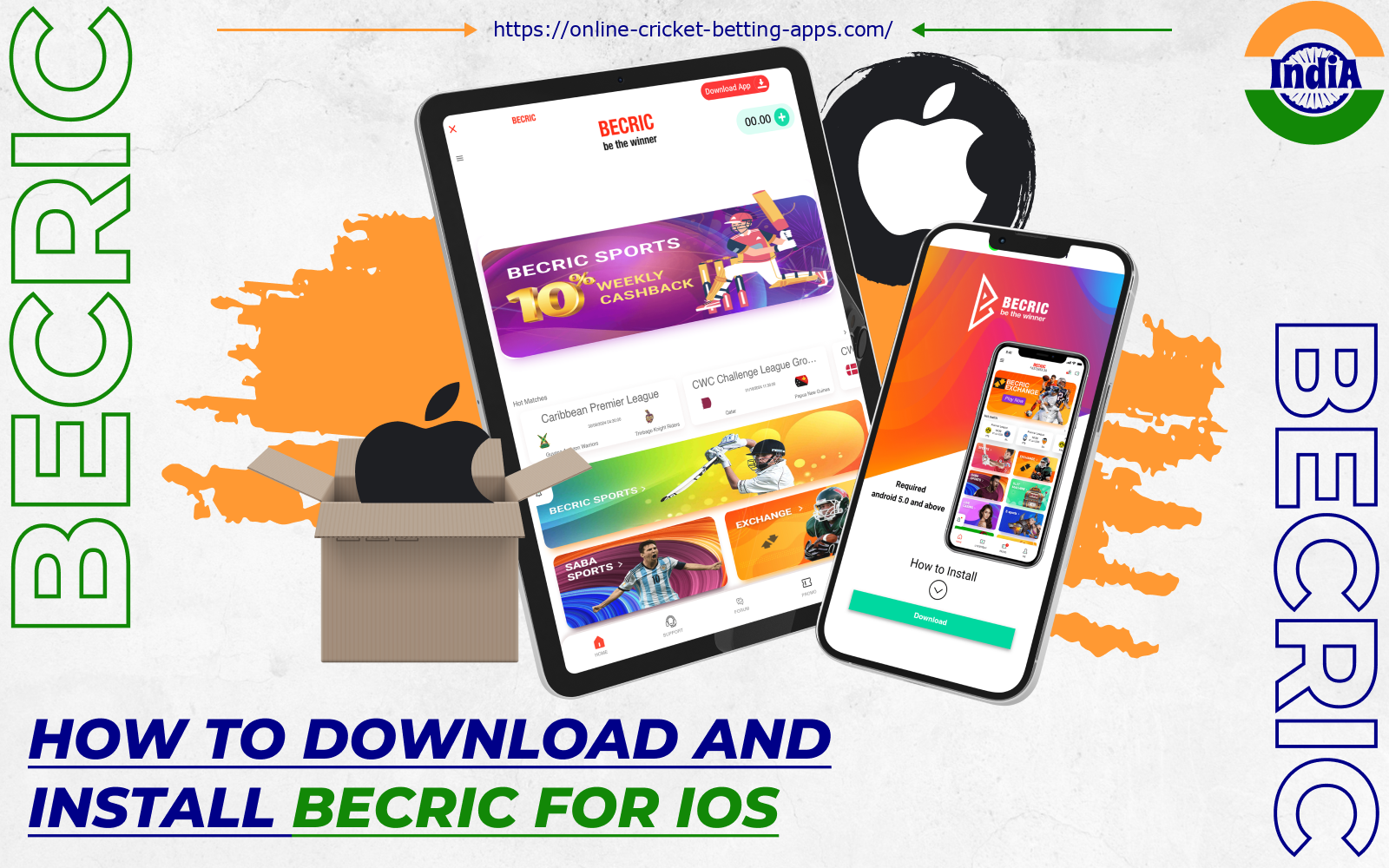 After installing the Becric app on iOS, players from India will be able to bet on any sports and play casino games at any time