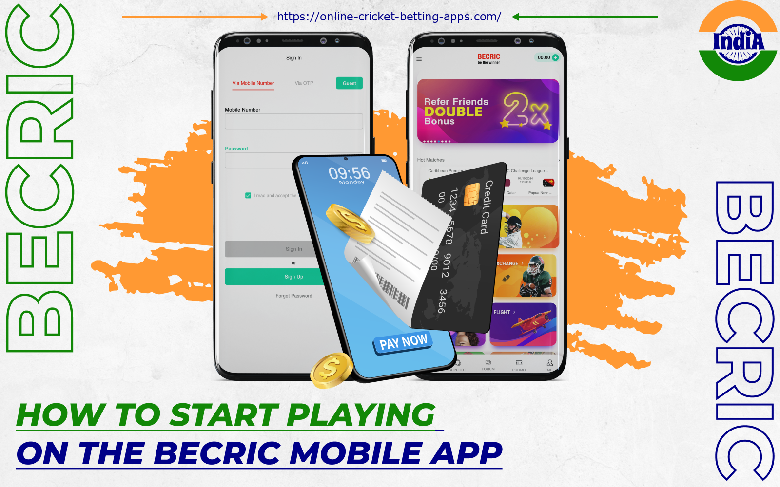 To start betting on the Becric app Indian players must log in to their account, fund their account and select an event to bet on