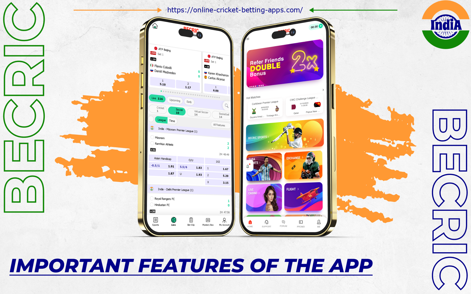 Indian players prefer the Becric app due to its features
