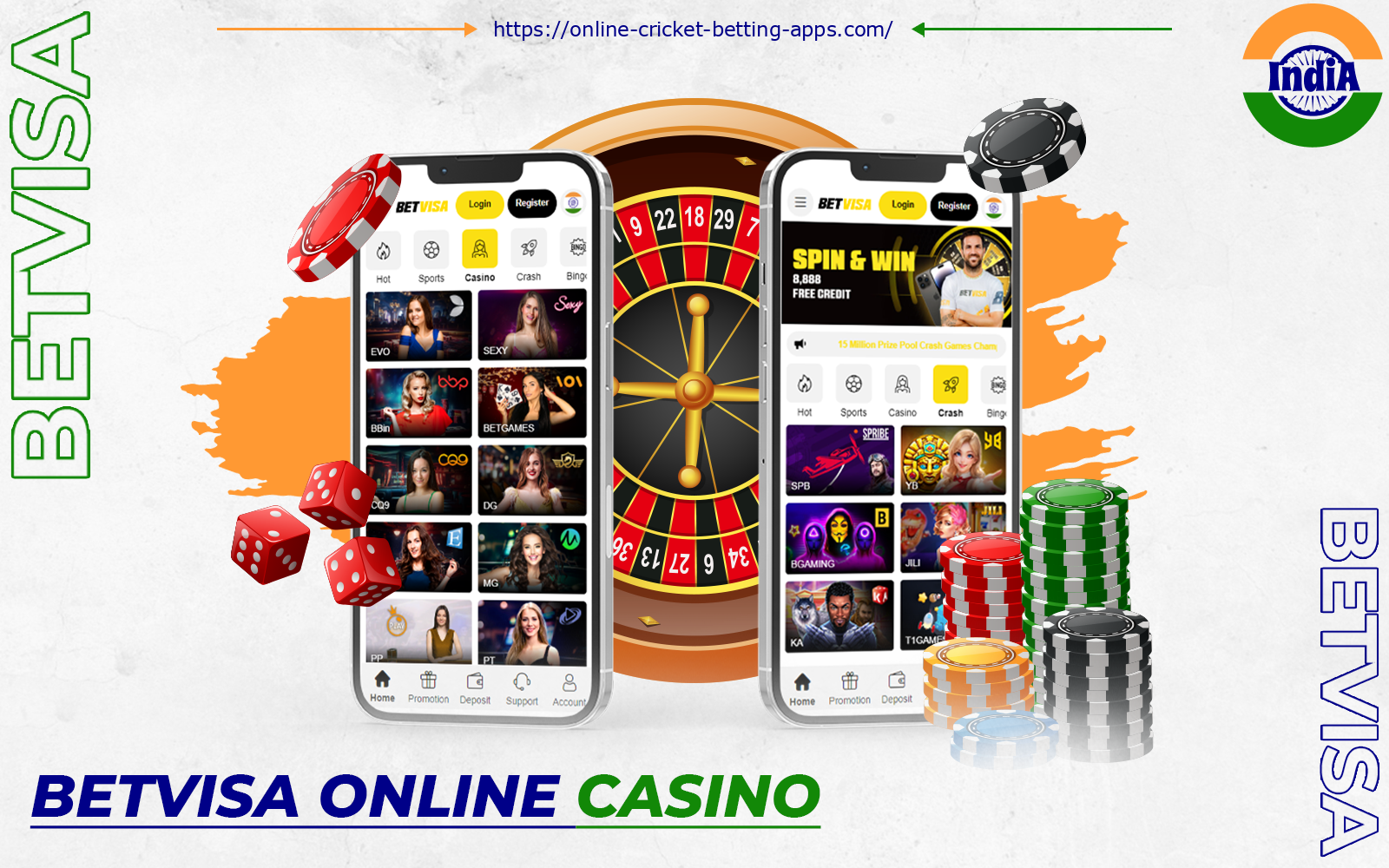 Betvisa offers Indian players a wide selection of gambling games