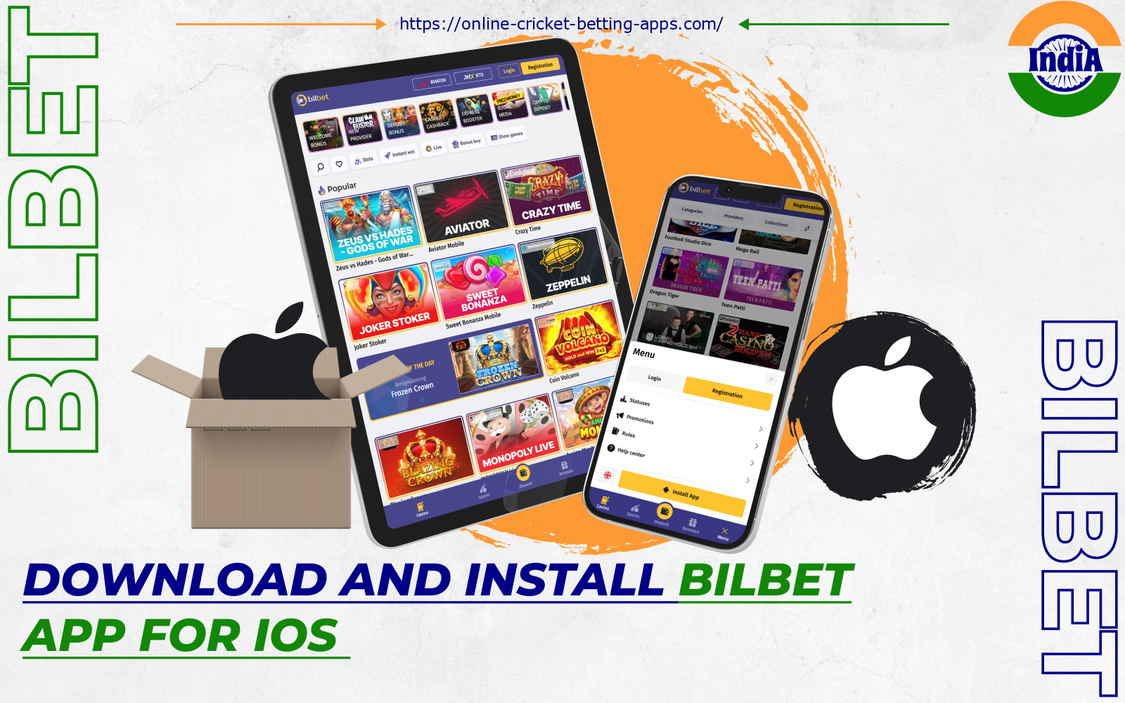 The Bilbet iOS app fully matches the casino site in terms of functionality and the number of games and sports offered for betting to Indian players