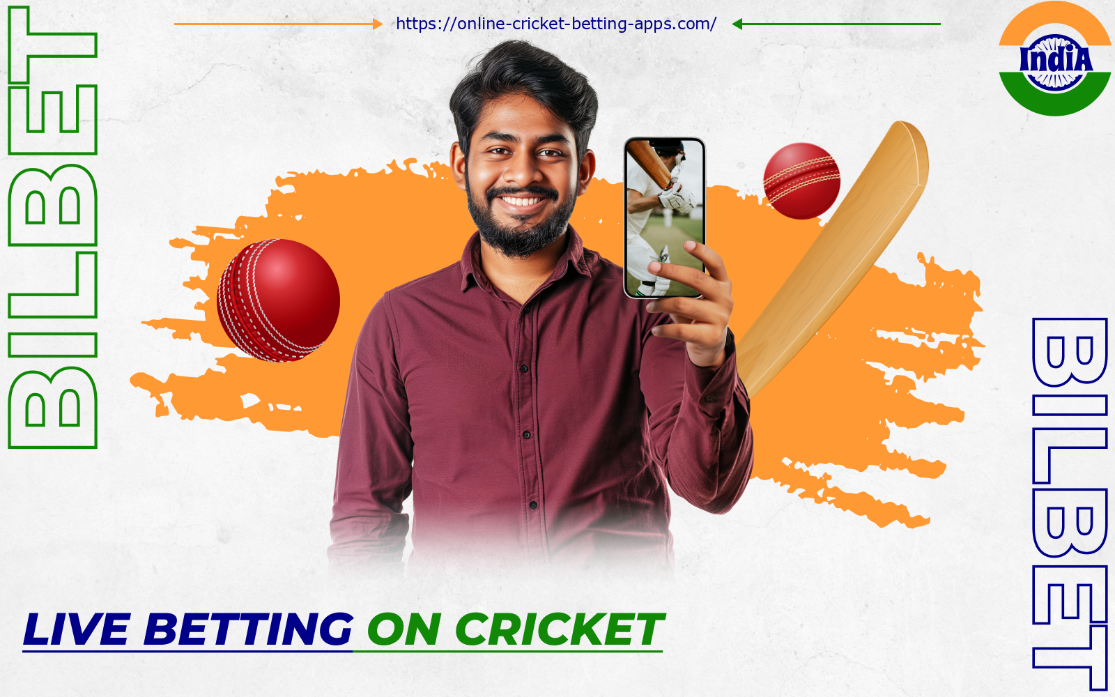 Players from India can watch broadcasts and place bets during the game using the Bilbet app