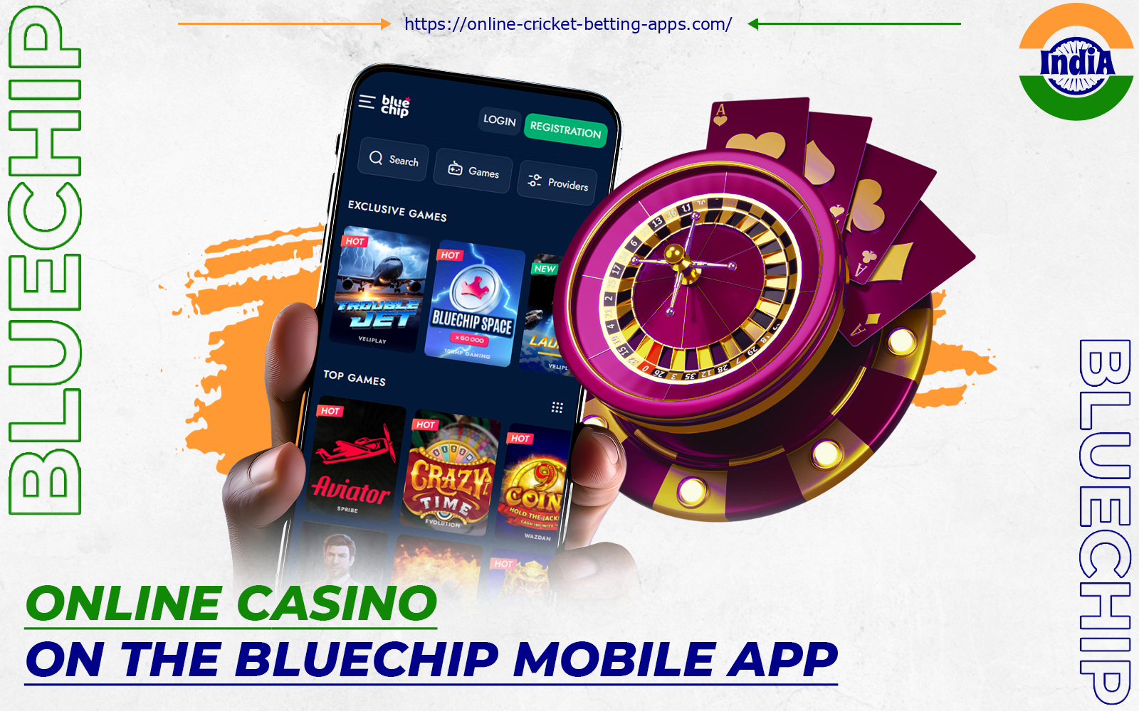 Bluechip app users have access to gambling games