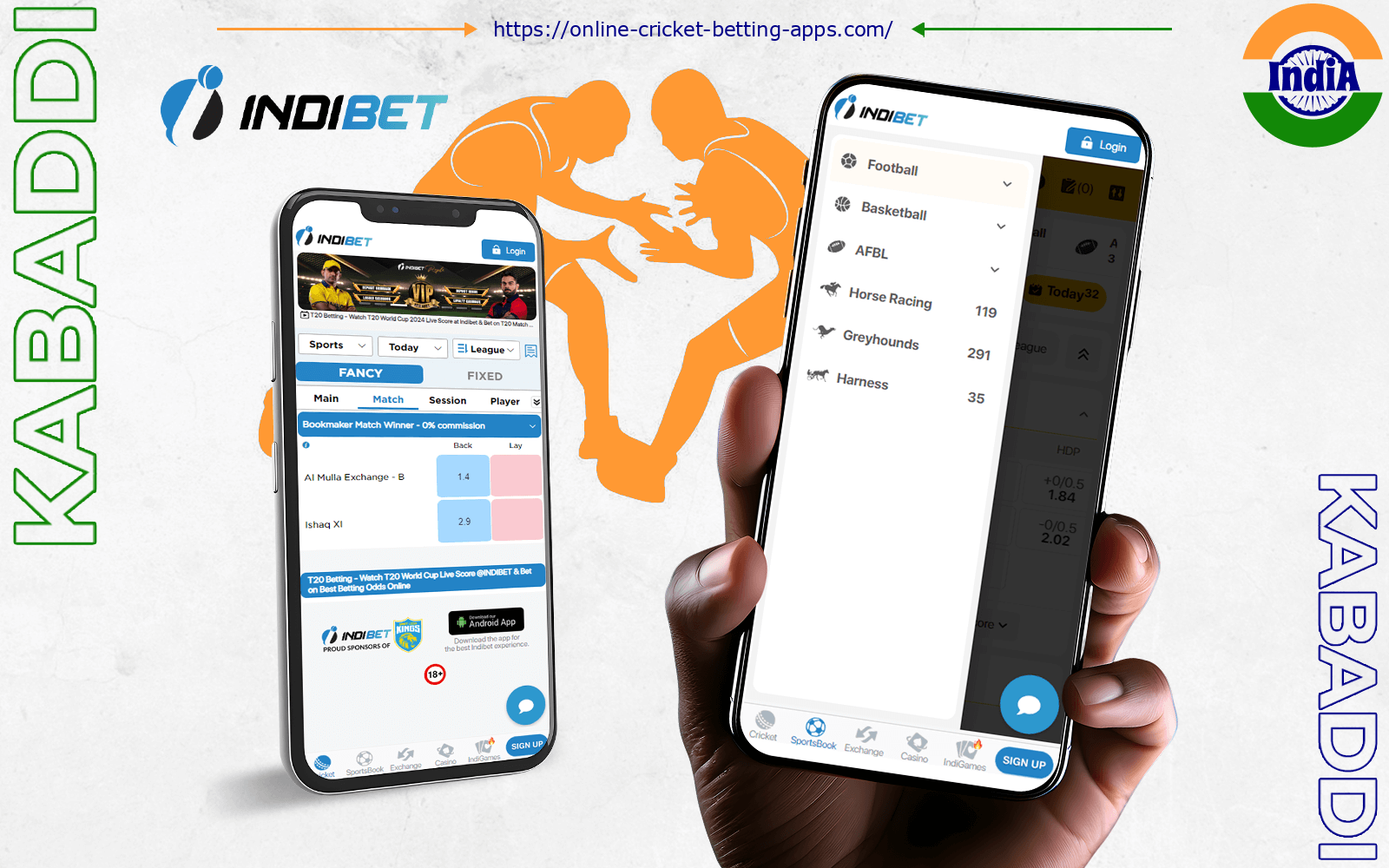 Indibet best kabbadi betting app in India