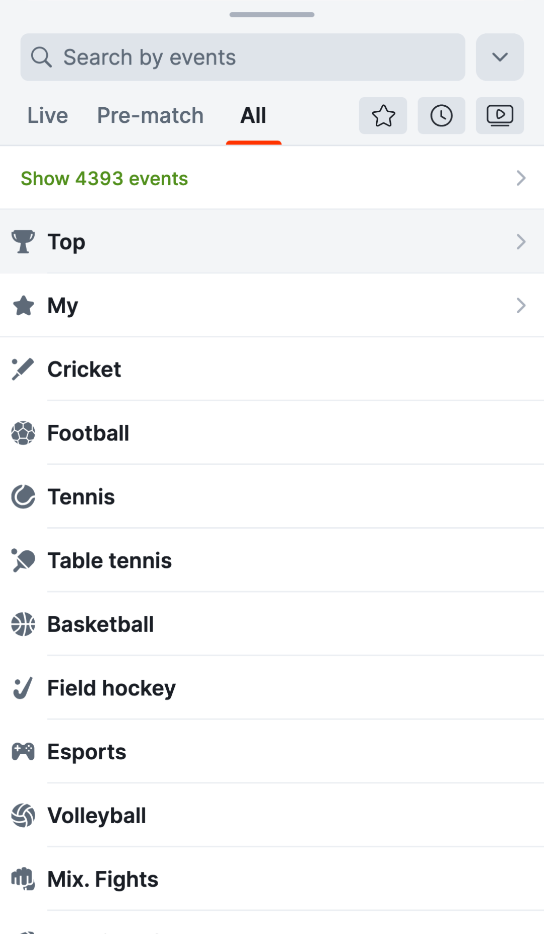 Vipking mobile app sports betting screenshot